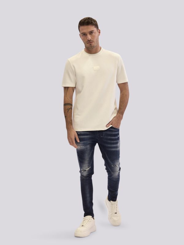 חולצת טי-שרט קלאסית עם לוגו המותג לגברים