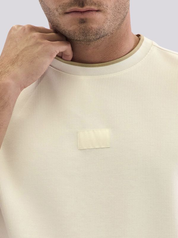 חולצת טי-שרט קלאסית עם לוגו המותג לגברים