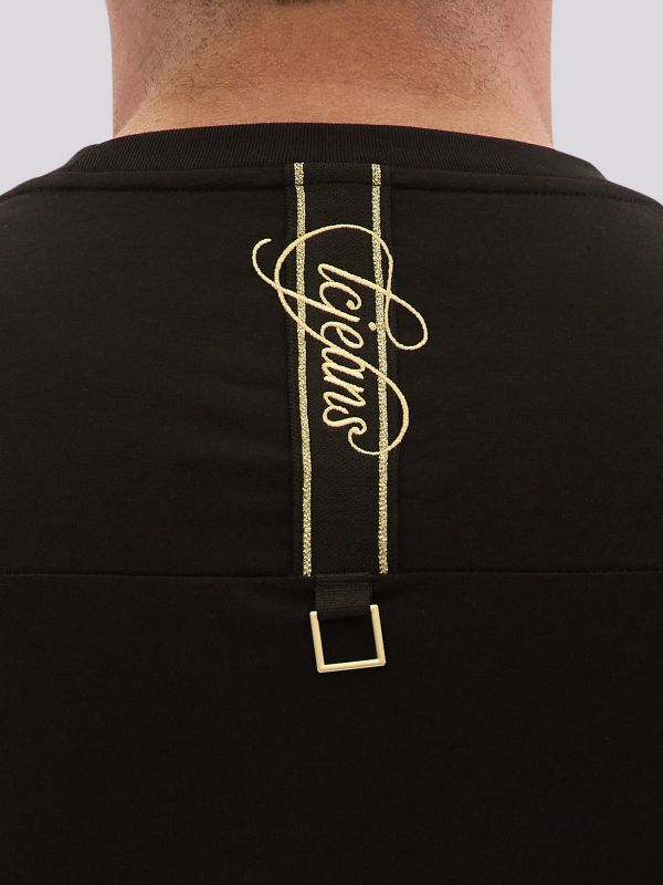 חולצת טי-שרט עם הדפס גרפי בחזית לגברים