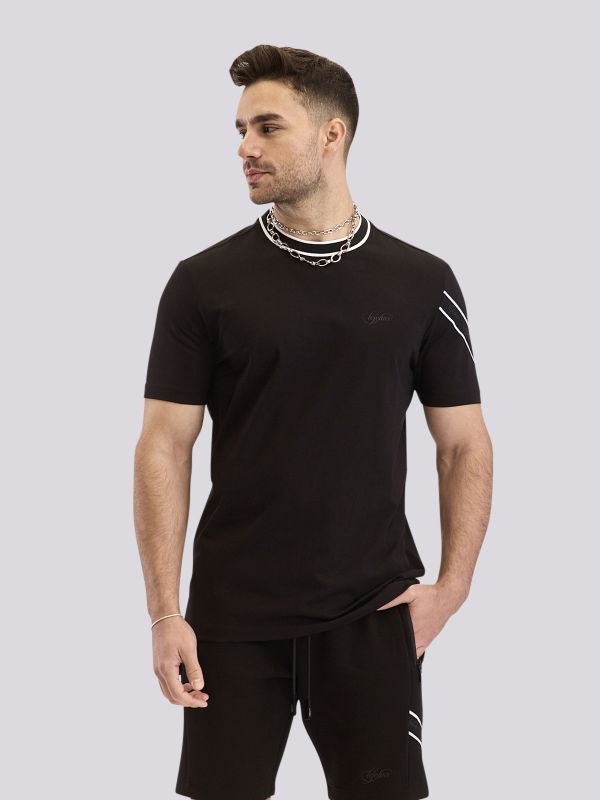 חולצת טי-שרט עם הדפס לוגו בולט לגברים