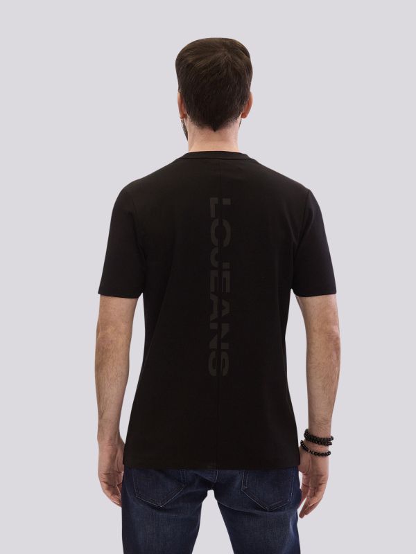 חולצת טי-שרט אוברסייז עם הדפס גרפי מודרני לגברים