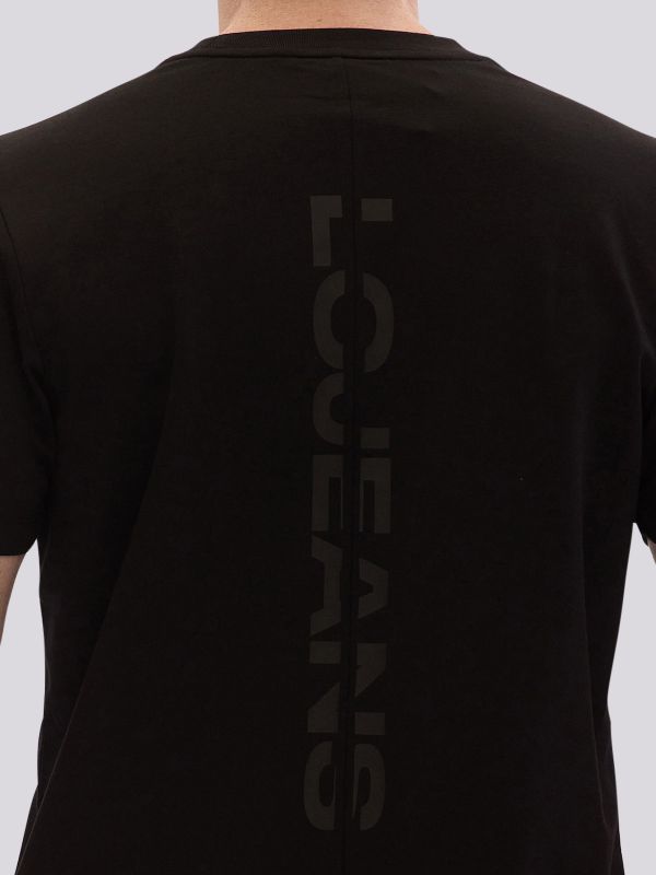 חולצת טי-שרט אוברסייז עם הדפס גרפי מודרני לגברים