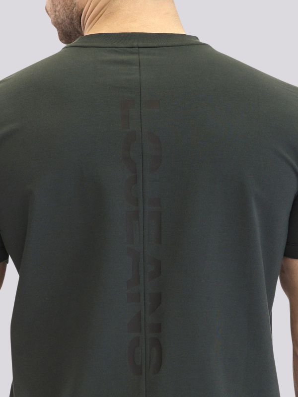 חולצת טי-שרט אוברסייז עם הדפס גרפי מודרני לגברים