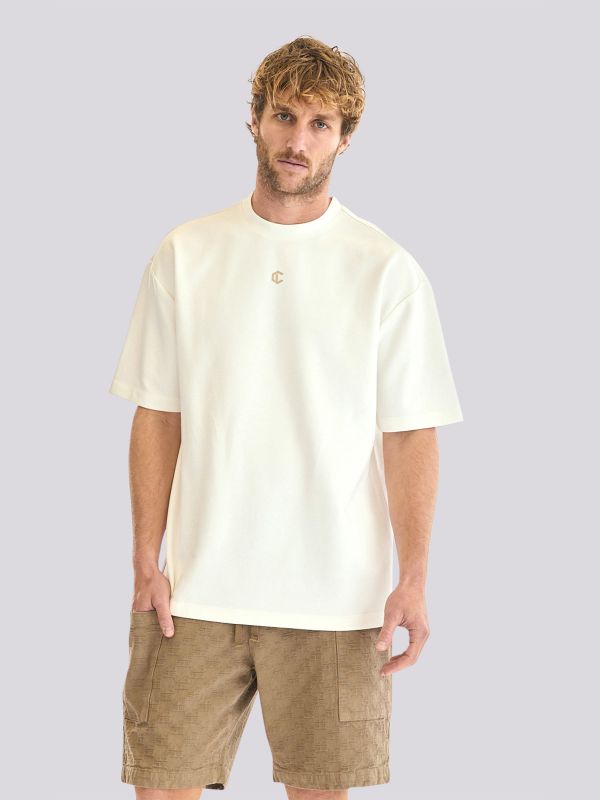 חולצת טי-שרט אוברסייז בסגנון רחב ונינוח לגברים