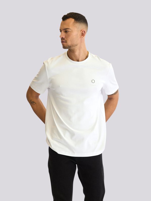 חולצת טי-שרט אוברסייז עם הדפסי טקסט ותמונה לגברים