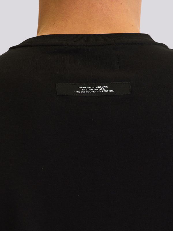 חולצת טי-שרט אוברסייז עם הדפסי טקסט ותמונה לגברים