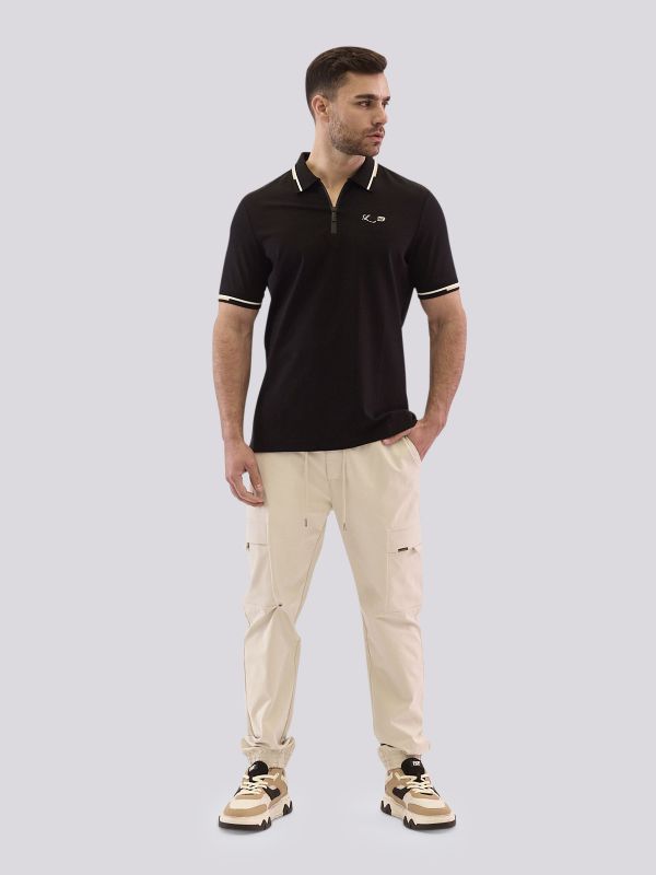 חולצת פולו עם צווארון רוכסן לגברים