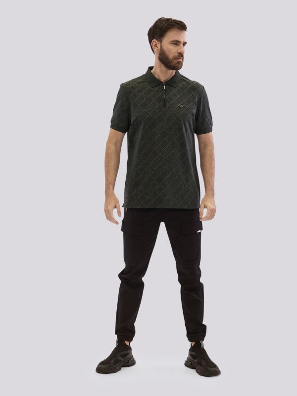 חולצת פולו בהדפס