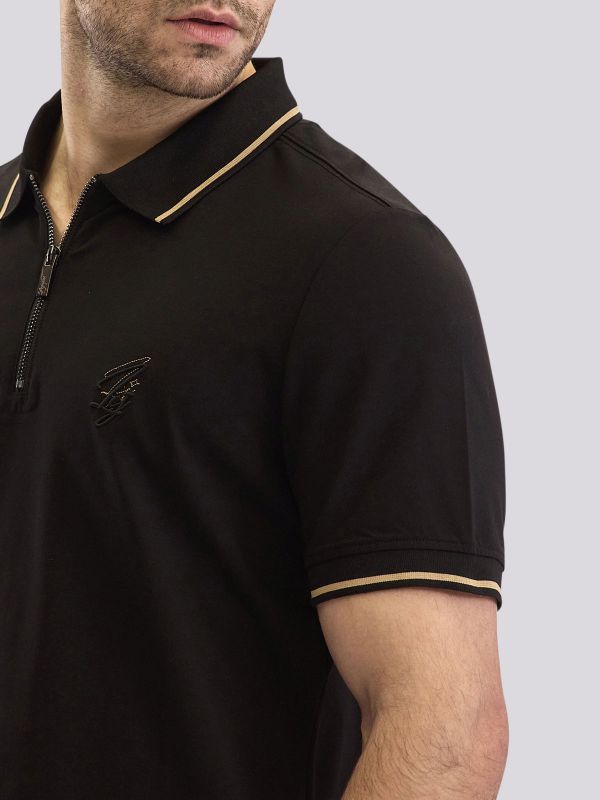 חולצת פולו עם רוכסן