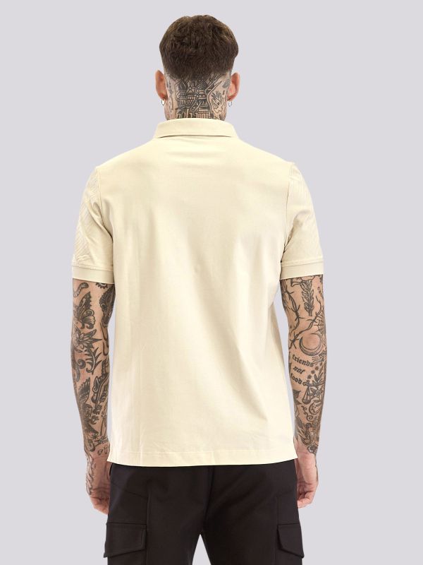 חולצת פולו עם פסים ורוכסן