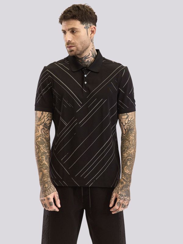 חולצת פולו עם הדפס