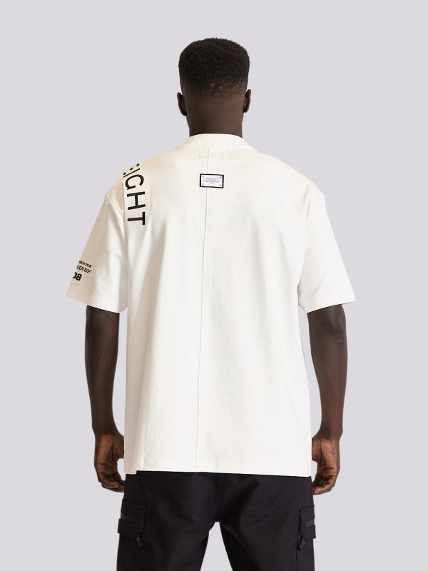 חולצת טי-שרט אוברסיז בגזרה ישרה עם הדפס לגברים