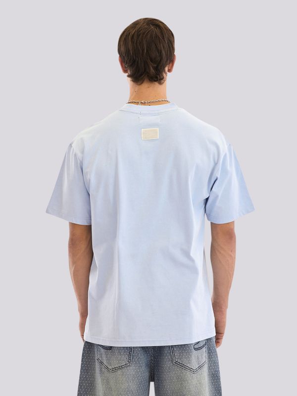 חולצת טי-שרט אוברסייז עם הדפס גרפי לגברים