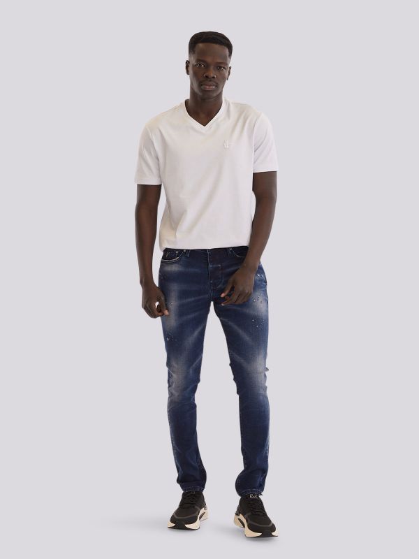 מכנסי ג’ינס בגזרת סלים דגם RINO לגברים