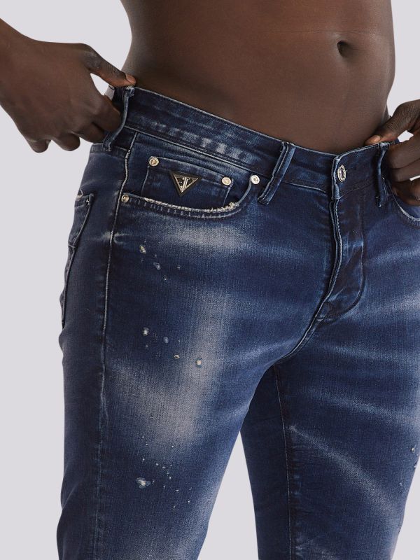 מכנסי ג’ינס בגזרת סלים דגם RINO לגברים