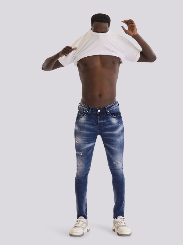 מכנסי ג’ינס בגזרת סקיני דגם TORO לגברים