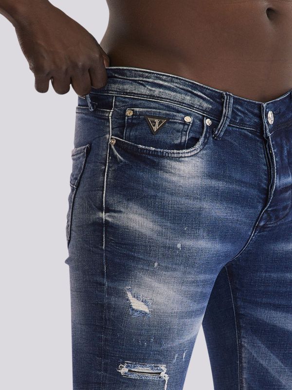 מכנסי ג’ינס בגזרת סקיני דגם TORO לגברים