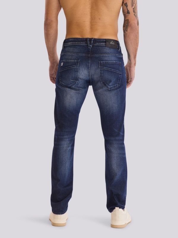 מכנסי ג’ינס בגזרה ישרה דגם GINO לגברים