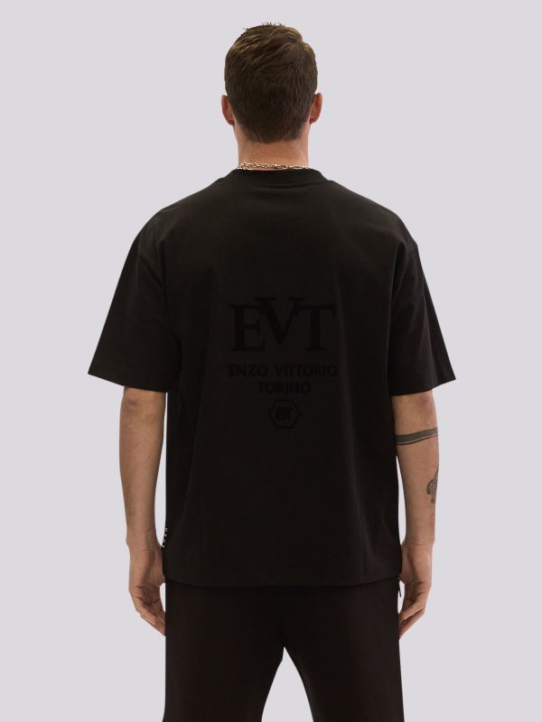 חולצת טי-שרט אוברסייז חלקה בגימור פרימיום לגברים