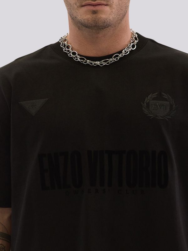 חולצת טי-שרט אוברסייז חלקה בגימור פרימיום לגברים