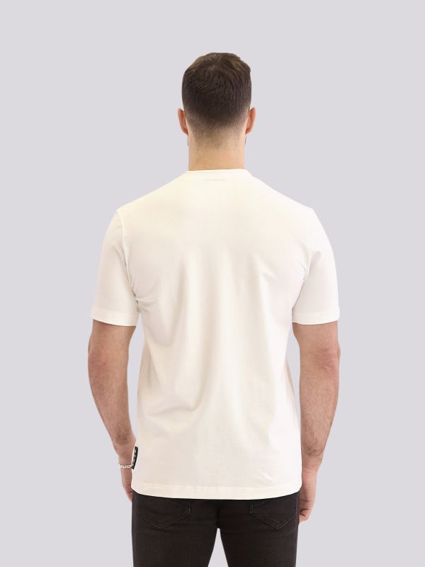 חולצת טי-שרט עם הדפס טיפוגרפי בולט לגברים