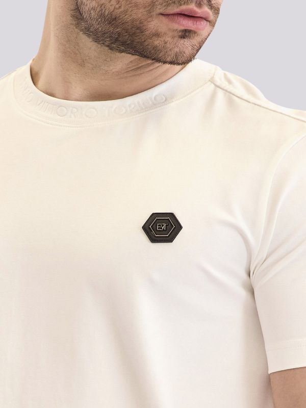 חולצת טי-שרט עם הדפס טיפוגרפי בולט לגברים