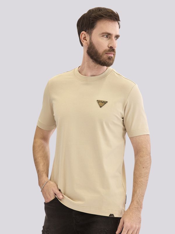 חולצת טי-שרט אוברסייז עם הדפס גרפי בולט לגברים