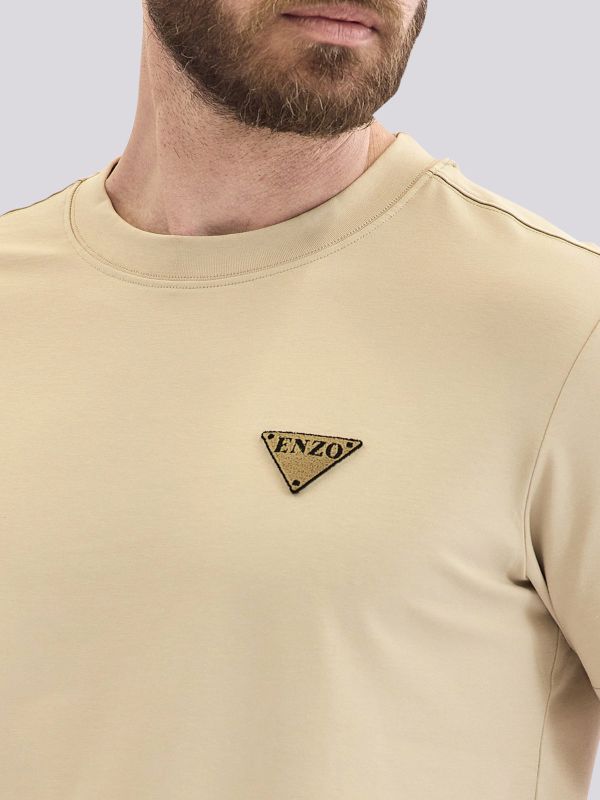 חולצת טי-שרט אוברסייז עם הדפס גרפי בולט לגברים