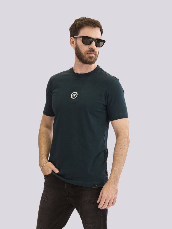 חולצת טי-שרט אוברסייז עם הדפס גב ייחודי לגברים