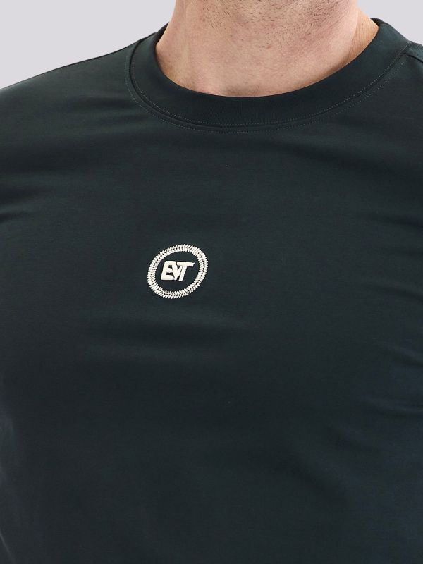 חולצת טי-שרט אוברסייז עם הדפס גב ייחודי לגברים