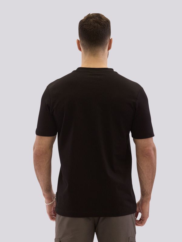 חולצת טי-שרט אוברסייז עם הדפס גרפי מודרני לגברים