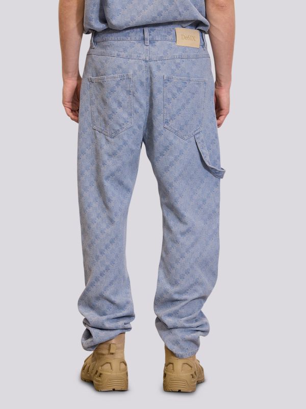 מכנסי ג’ינס ארוכים בגזרה רחבה ושטיפה קלאסית