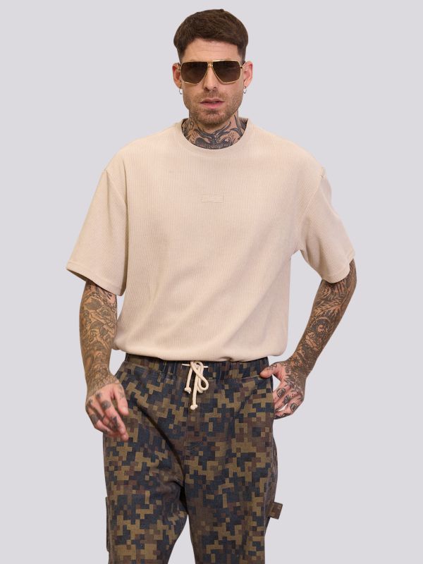 חולצת טי-שרט אוברסייז בייסיק איכותית לגברים