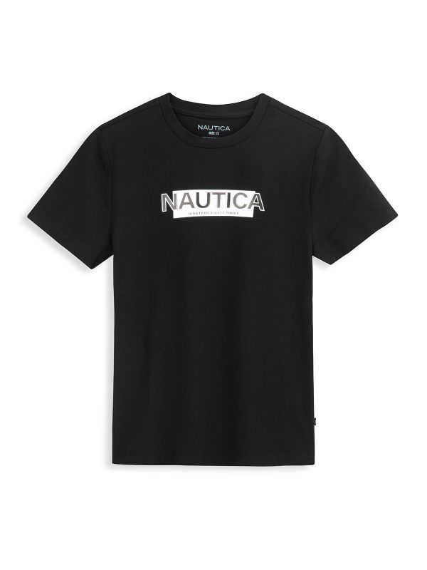 טישירט עם לוגו NAUTICA לילדים