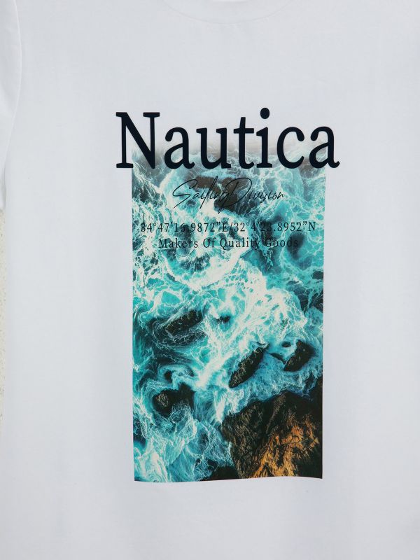 טישירט עם הדפס NAUTICA דו צדדי לילדים