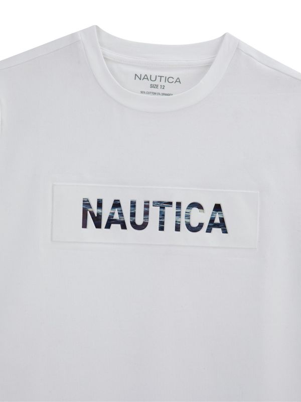 טי שירט עם הדפס NAUTICA לילדים