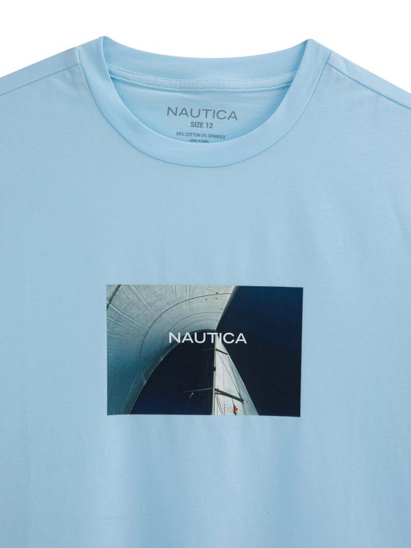 טישירט עם הדפס NAUTICA לילדים