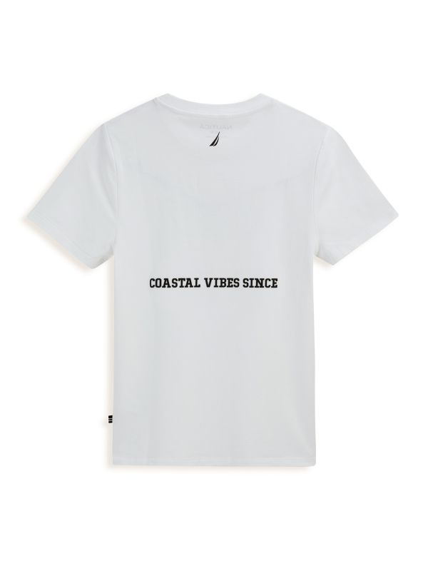 טישירט NAUTICA עם הדפס דו צדדי לילדים