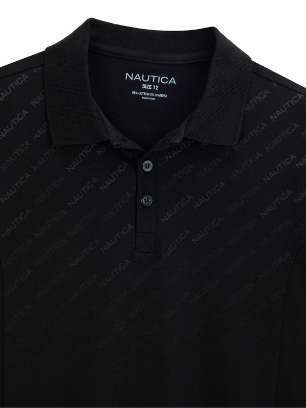 חולצת פולו קצרה עם הדפס לילדים