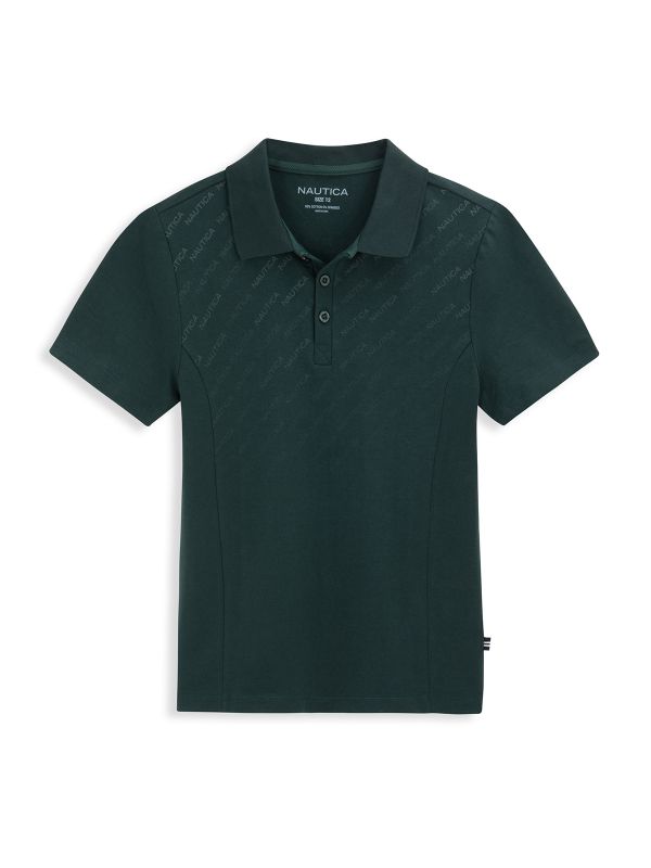 חולצת פולו קצרה עם הדפס לילדים