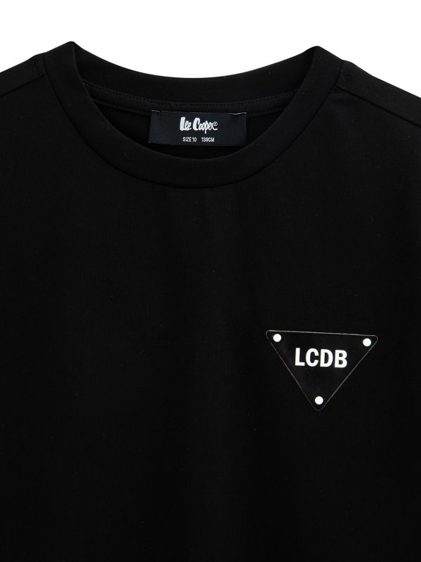 טי שירט קצרה עם הדפס דו צדדי לילדים