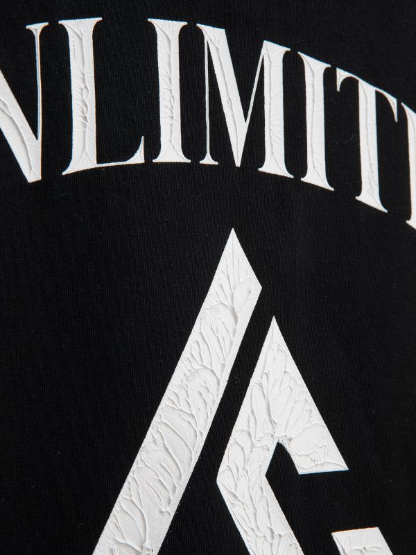 טי שירט קצרה עם הדפס דו צדדי לילדים