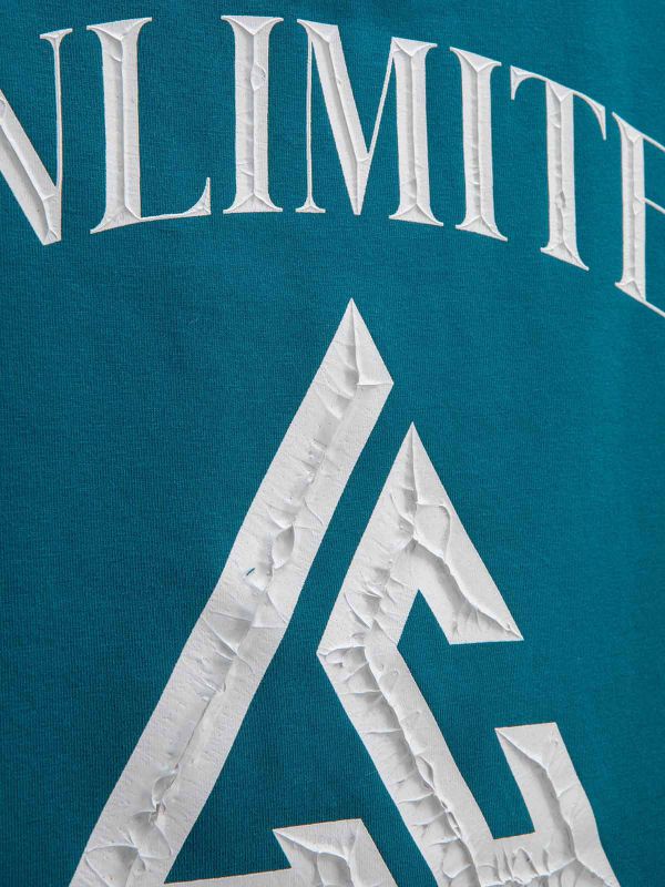 טי שירט קצרה עם הדפס דו צדדי לילדים