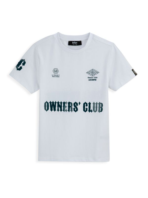 טי שירט קצרה עם הדפס דו צדדי לילדים