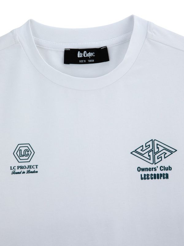 טי שירט קצרה עם הדפס דו צדדי לילדים