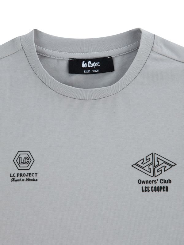 טי שירט קצרה עם הדפס דו צדדי לילדים