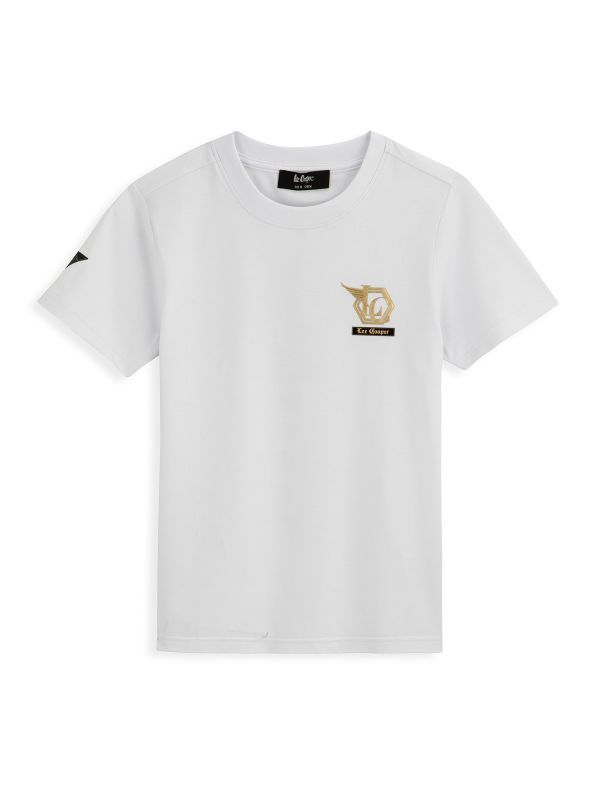 טי שירט קצרה עם הדפס דו צדדי לילדים