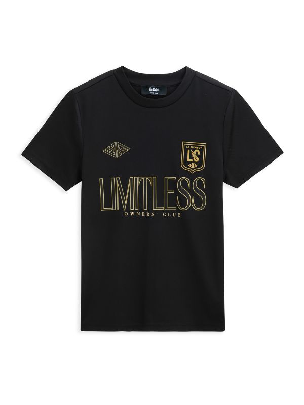 טי שירט קצרה עם הדפס דו צדדי לילדים