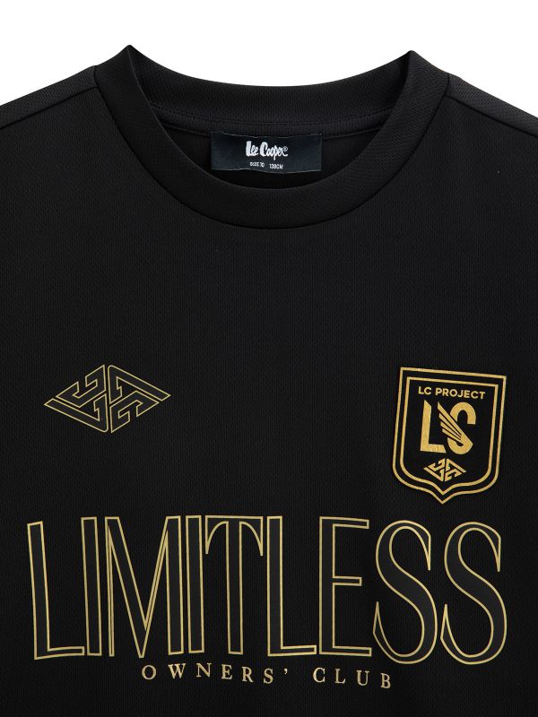 טי שירט קצרה עם הדפס דו צדדי לילדים