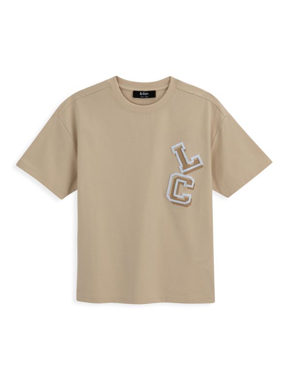 טי שירט קצרה עם הדפס דו צדדי לילדים